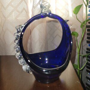 Vintage Hand Blown European Glass Dish